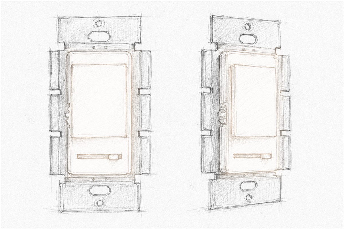 MBNtech rocker dimmer — concept sketch